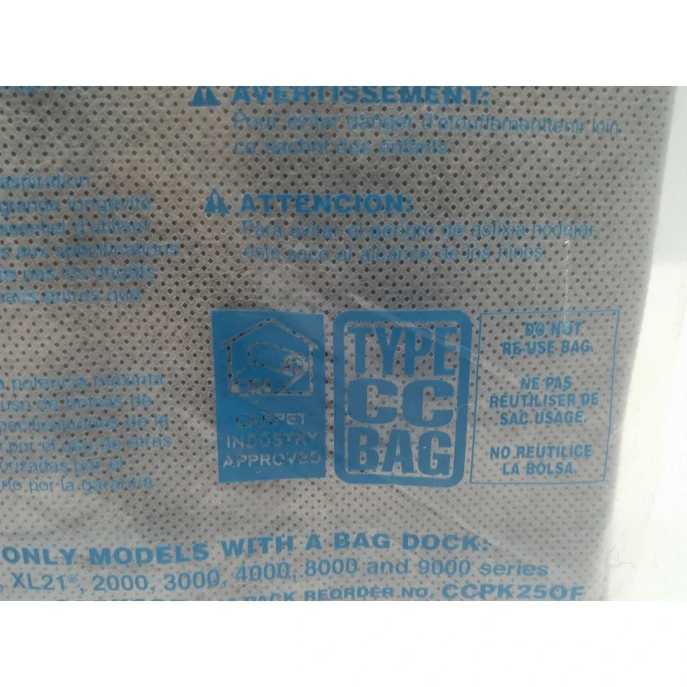 1x ORECK Type CC Filter Bags XL3, XL5, XL7, XL21 2000, 3000, 4000, 8000, 9000